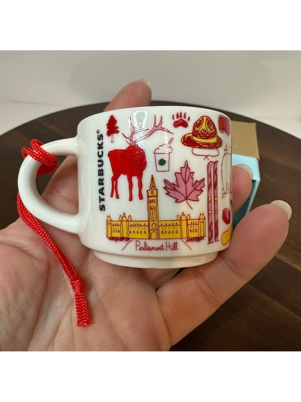 New Starbucks "Been There" Series Canada Ceramic Ornament Mug 2oz 2018 - Picture 3 of 8